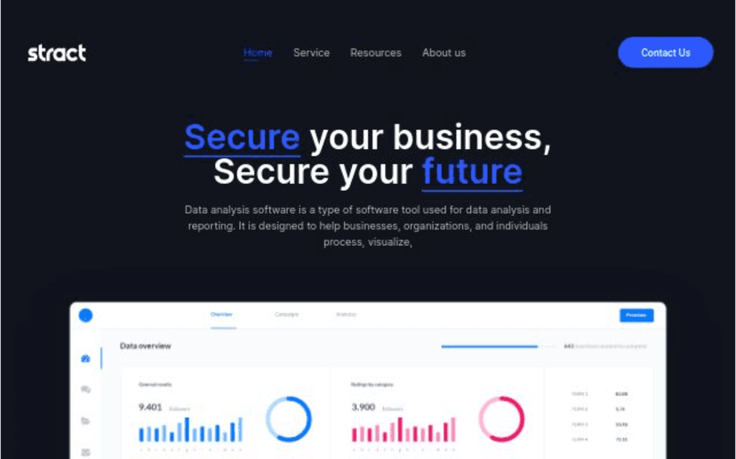 Landing Page Stract